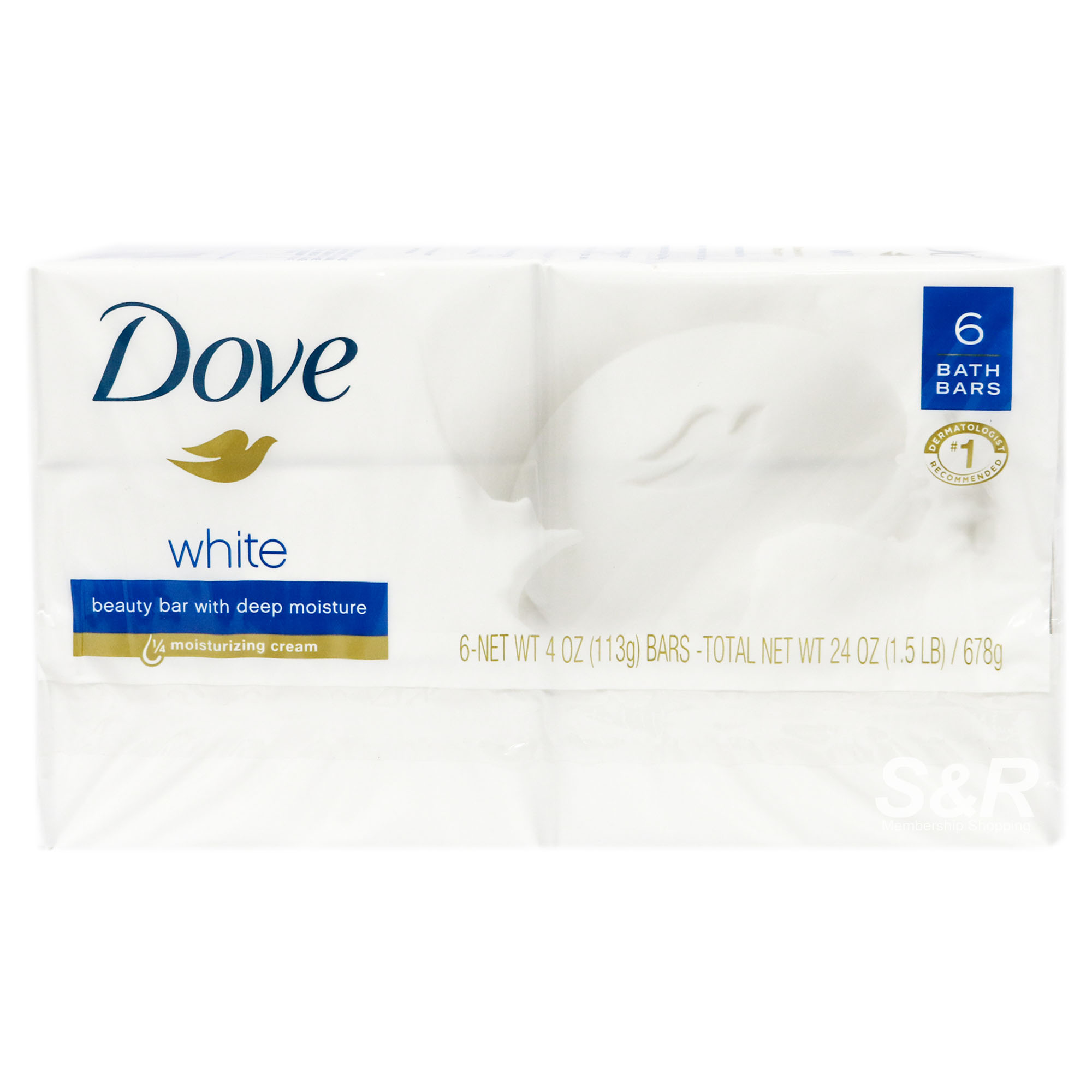 Dove White Beauty Bar Soap 6pcs